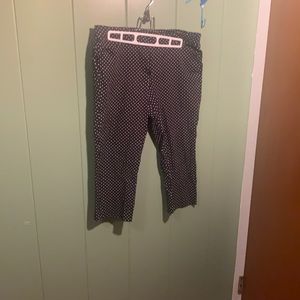 Black and white Polka dot capris